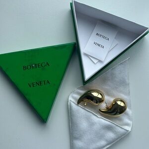 Bottega Veneta large gold earrings